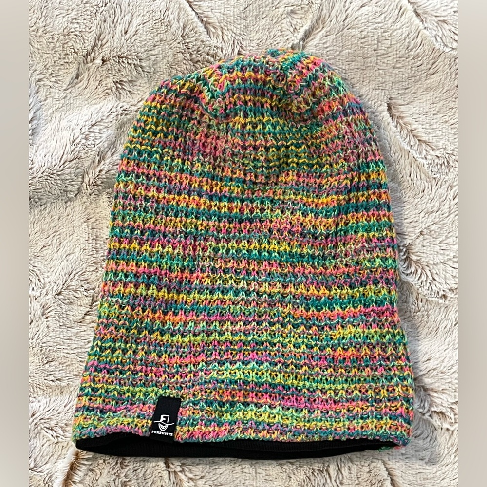 Forbusite Multicolor Knit Slouch Beanie | Unisex | Excellent Condition Kidcore